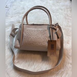 Steve Madden Beige Satchel Bag